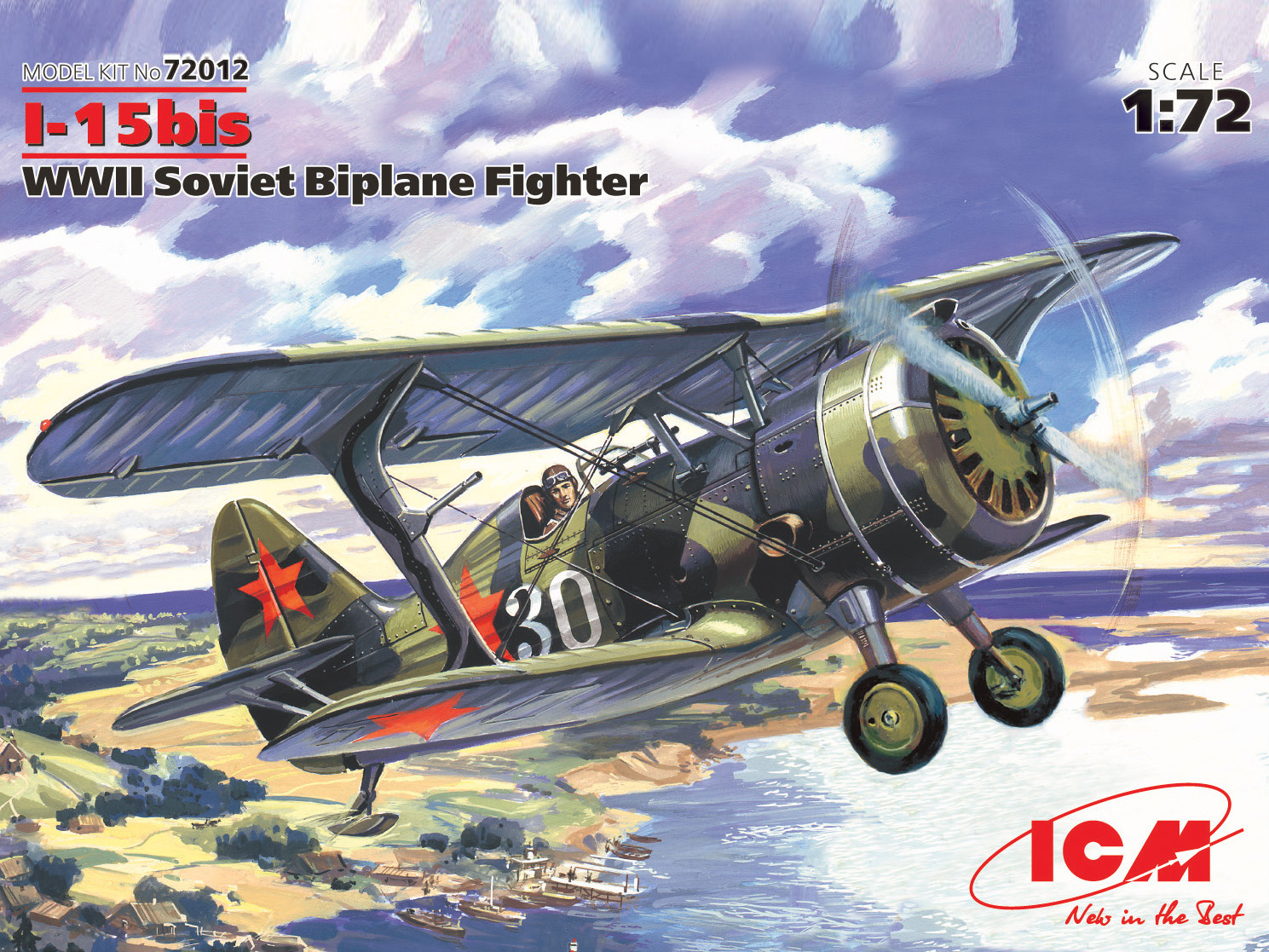 72012 I-15 Bis The Soviet Biplane Fighter Of World War Ii Icm 