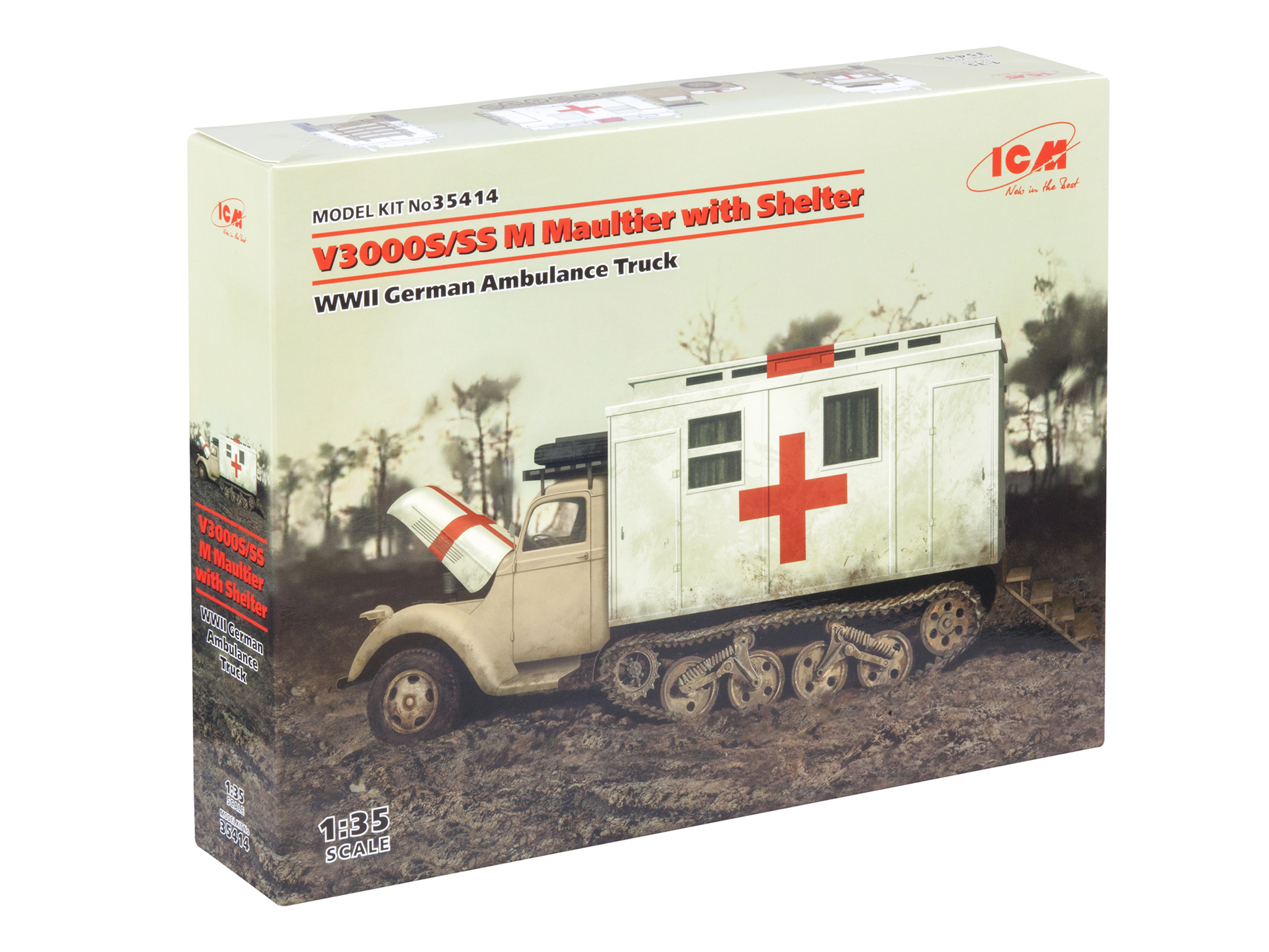 COBI Collezione Storica - Ford V3000S Maultier Ambulanza, Set Di Costruzioni 535 Pezzi, Con Figurine, Per Adulti E Ragazzi