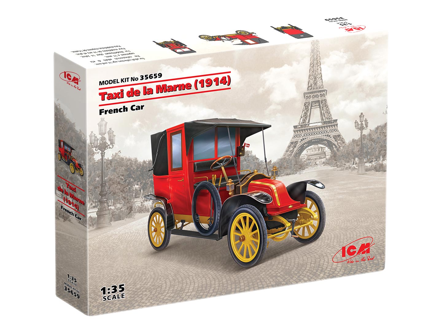 1:35 MicroDesign #MD035313 Renault Type AG 1914 Taxi de la Marne for ICM #35659 