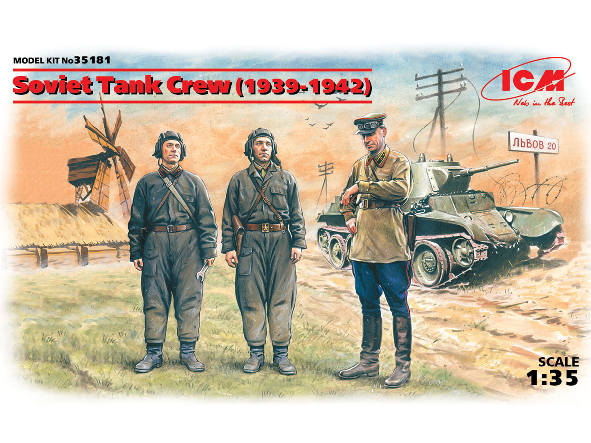 Soviet Tank Crew 1939-1942 1:35 ICM35181 icm modellismo 