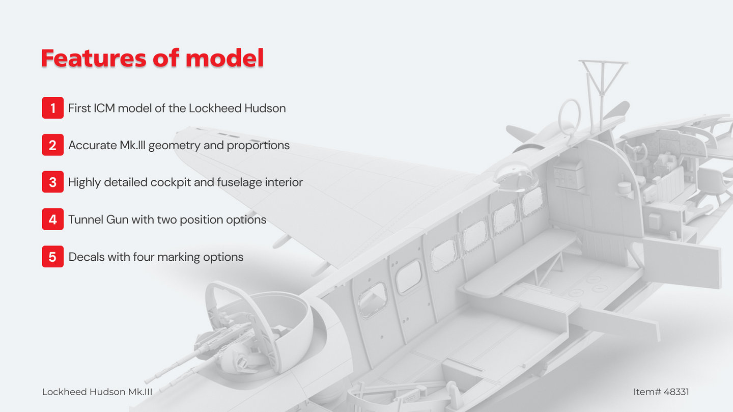 Lockheed Hudson Mk.III in 1:48 scale — ICM model kit
